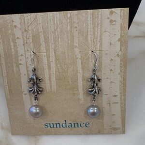 Sundance Catalog Sterling Silver and Gray Freshwater Pearl Earrings—GORGEOUS!